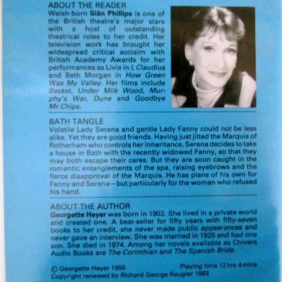 AUDIOBOOK - GEORGETTE HEYER - "BATH TANGLE" UNABRIDGED REGENCY on CASSETTES - Picture 2 of 8